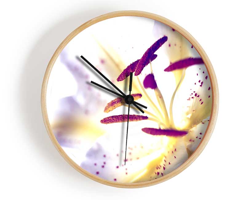 White Tiger Lily Clock - Wallart-Direct UK