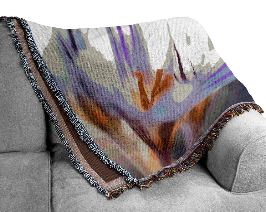 Spring Flowers Crocus Woven Blanket