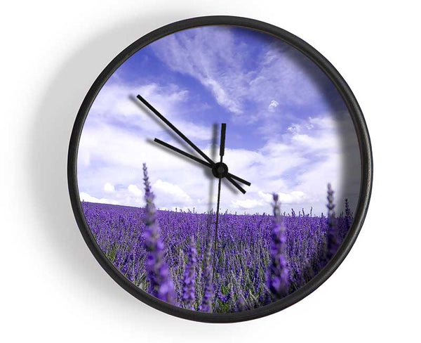 Lavender Field In The Sky Clock - Wallart-Direct UK