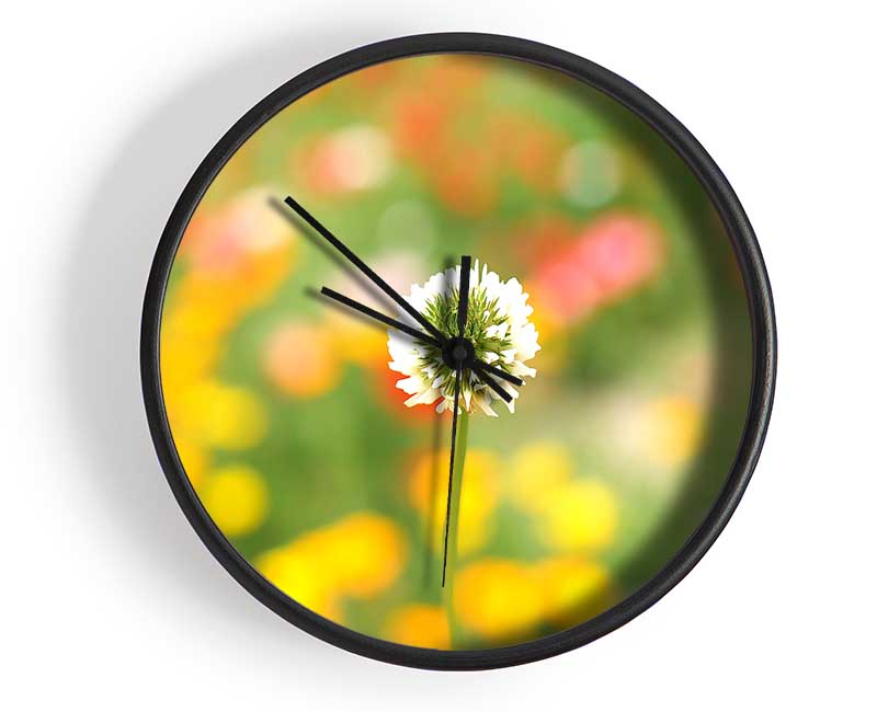 White Clover Clock - Wallart-Direct UK