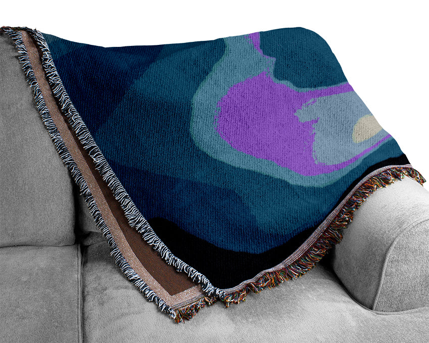 Electric Blue Woven Blanket