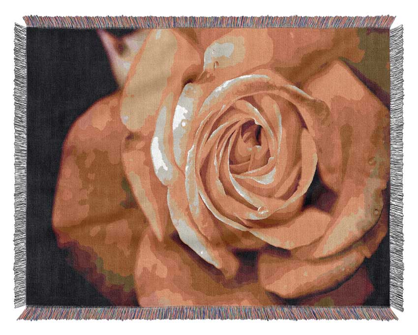Yellow Rose Dew Drop Woven Blanket