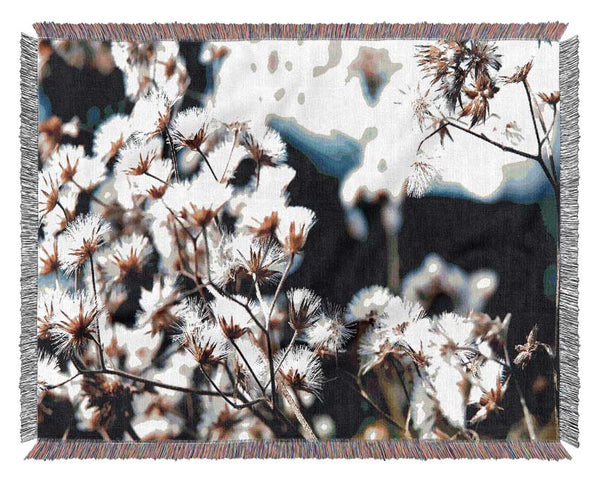 Fluffy Winter Bloom Woven Blanket