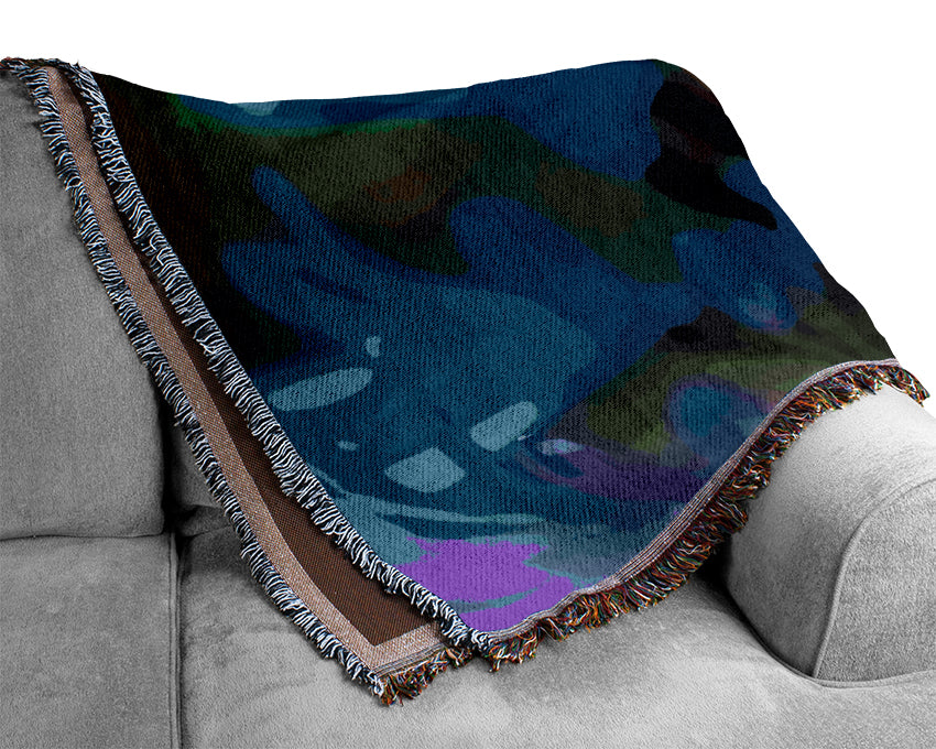 Blue Soft Look Woven Blanket