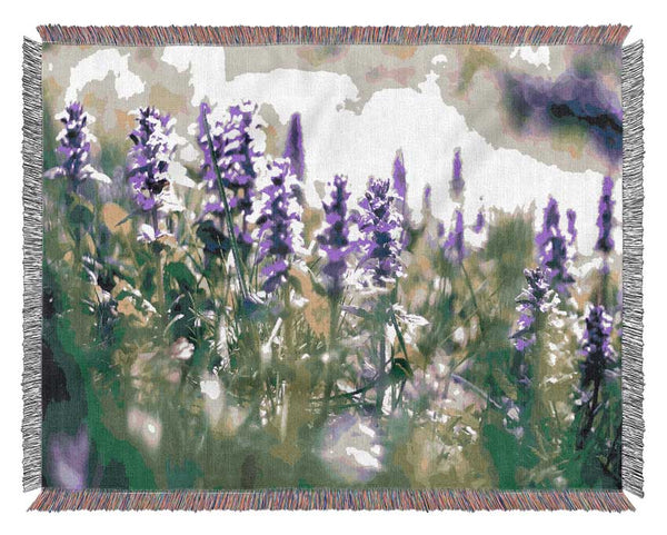 Lupin Flowers Woven Blanket