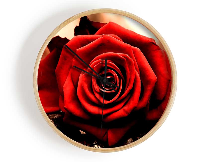 Valentines Day Rose Clock - Wallart-Direct UK