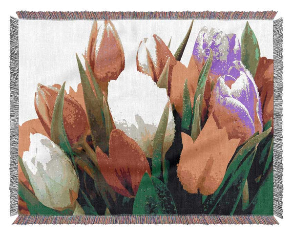 Fresh Tulips Woven Blanket