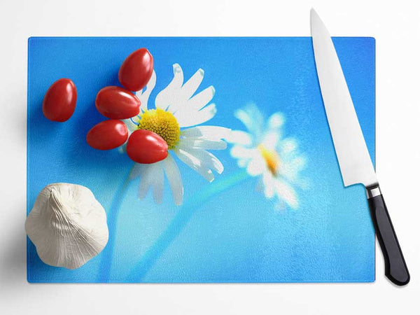 Duo Daisy Skies Glass Chopping Board