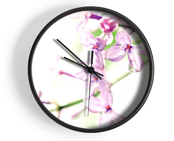 Lilac Flowers Clock - Wallart-Direct UK