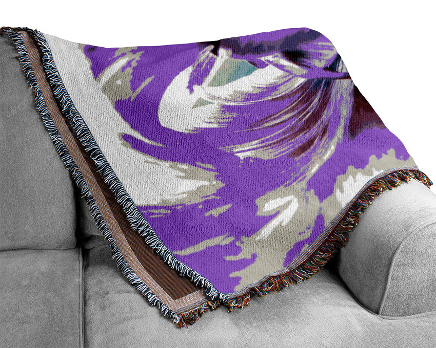 In The Purple Centre Of Beauty Woven Blanket