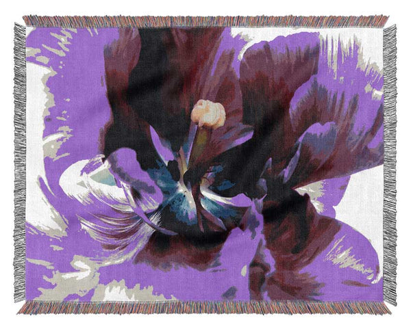 In The Purple Centre Of Beauty Woven Blanket