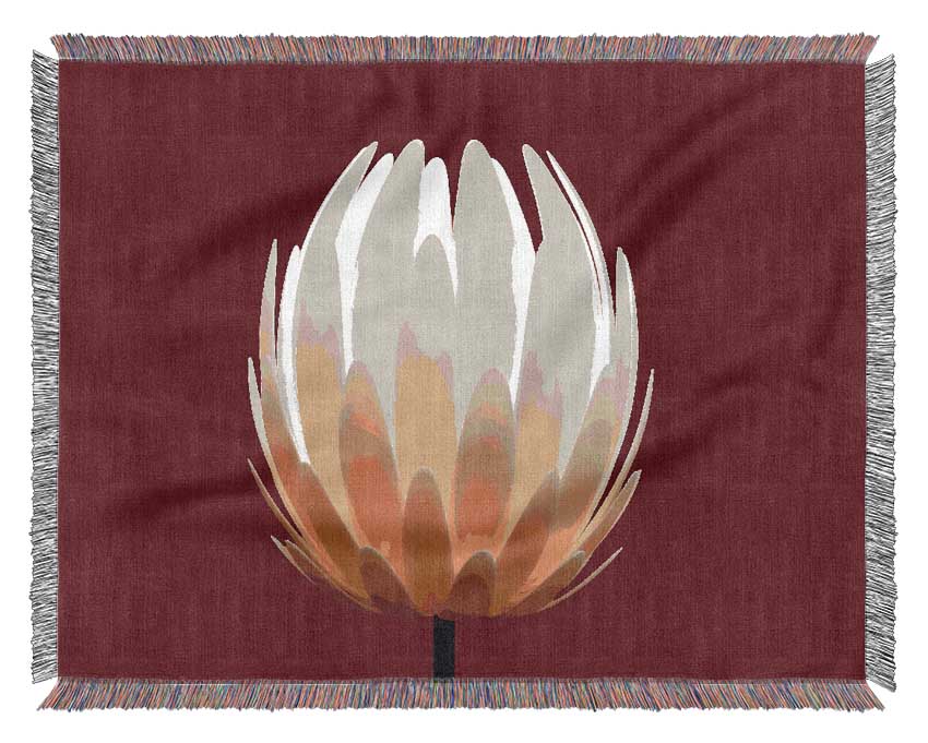 Glow Of The Flower Woven Blanket