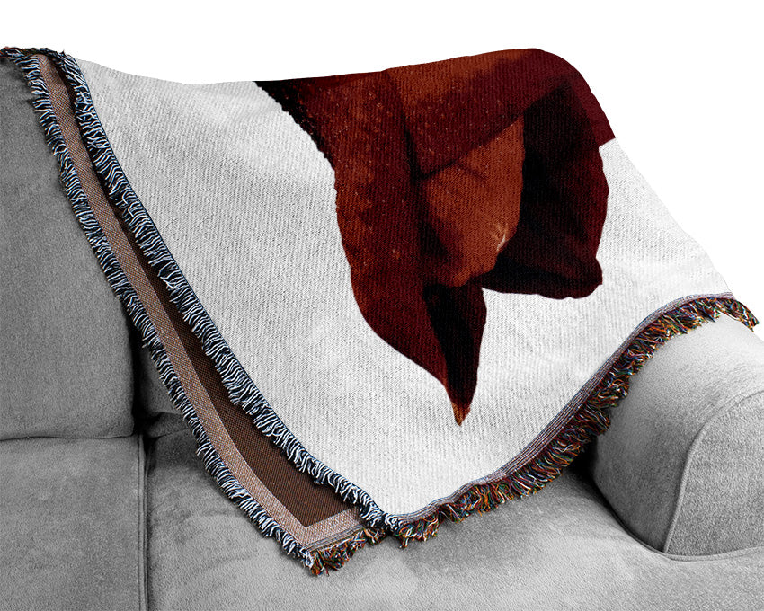 Stunning Red Woven Blanket