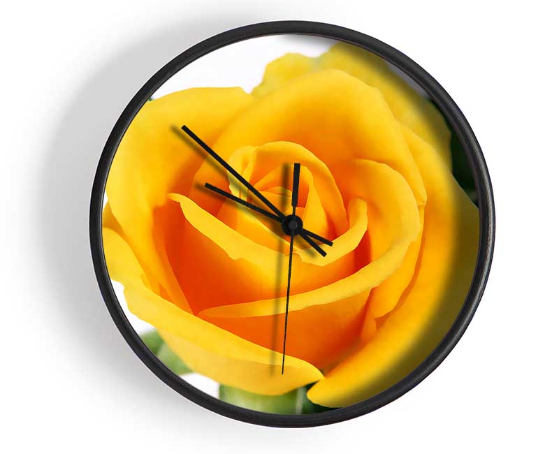 Yellow Rose Clock - Wallart-Direct UK