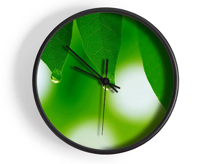 Trio Dewdrop Leaf Clock - Wallart-Direct UK