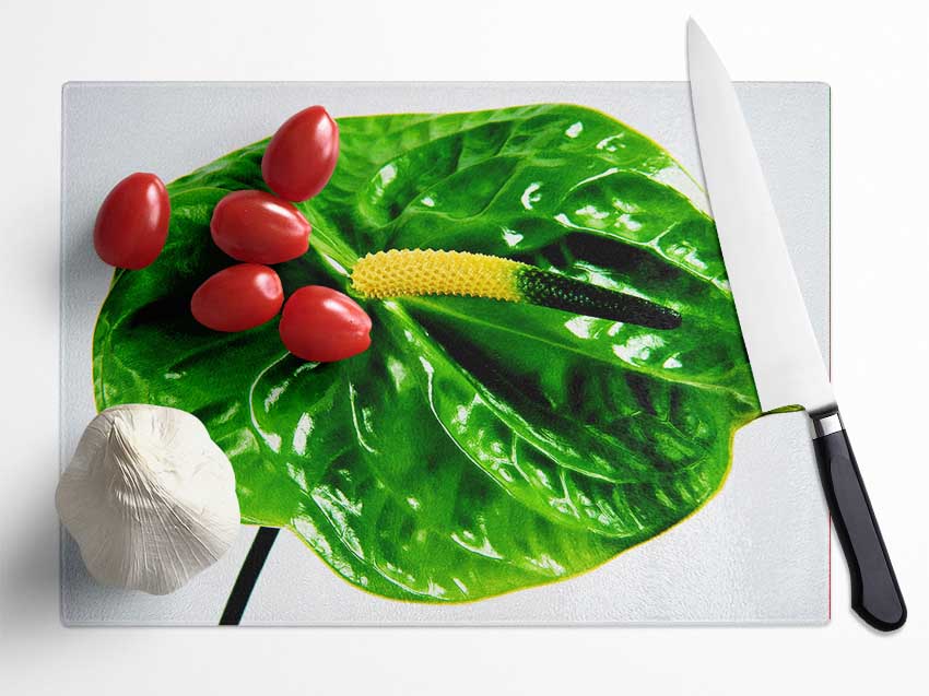 Anthurium Flower Glass Chopping Board