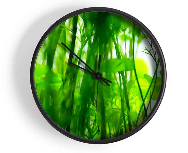 Fairies Green Jungle Clock - Wallart-Direct UK