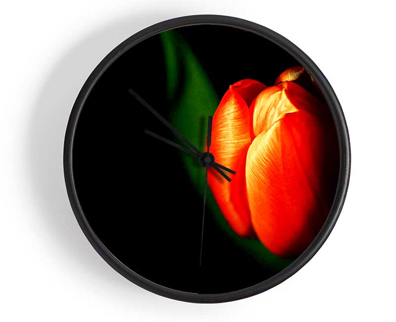 Tulip In Blazing Sun Clock - Wallart-Direct UK