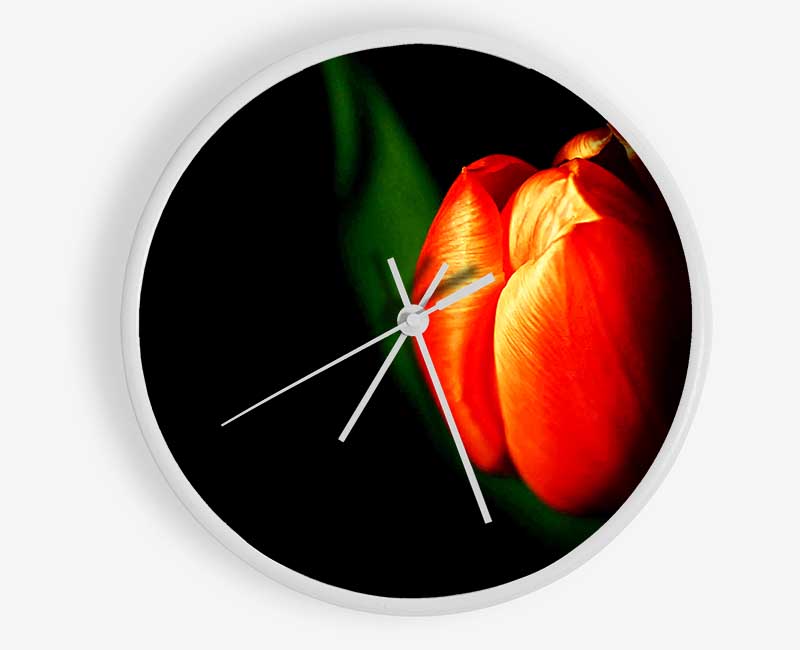 Tulip In Blazing Sun Clock - Wallart-Direct UK