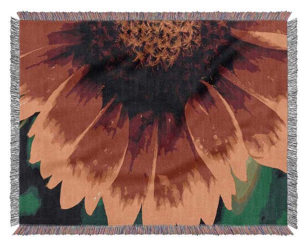 Fire Petal Dewdrop Woven Blanket