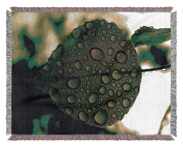 Morning Dew Leaf Woven Blanket