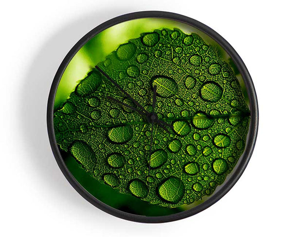 Morning Dew Leaf Clock - Wallart-Direct UK
