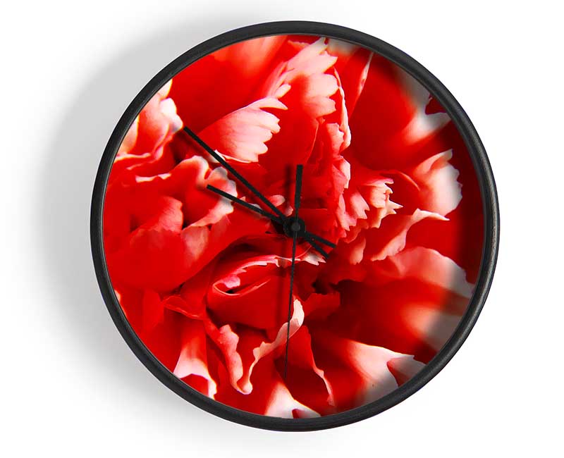 Vivid Pink Carnation Clock - Wallart-Direct UK