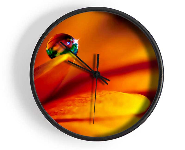 Fire Petal Reflection Clock - Wallart-Direct UK