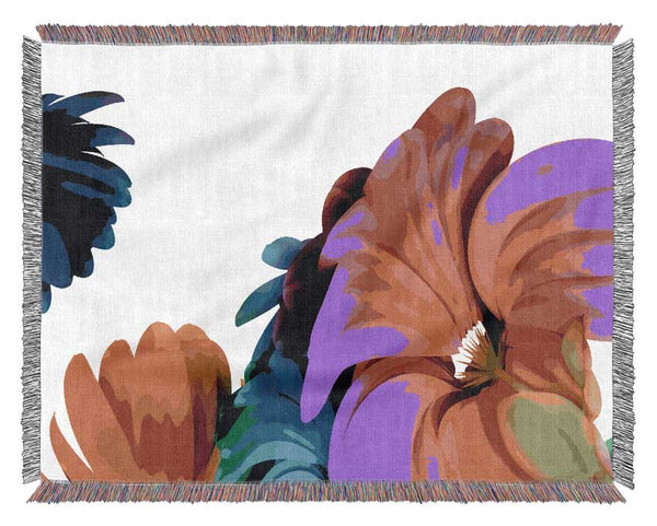 Vibrant Flower Glow Woven Blanket