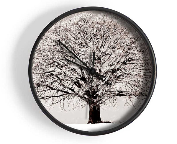Lonely Winter Tree Clock - Wallart-Direct UK