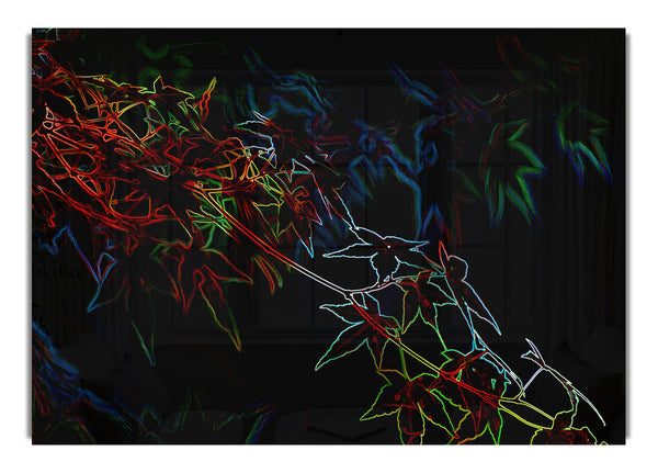 Abstarct Neon Floral 08