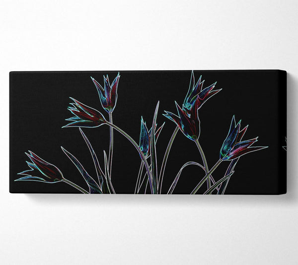 Abstraktes Neonblumenmuster 31