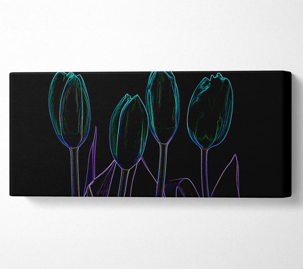 Abstraktes Neonblumenmuster 30