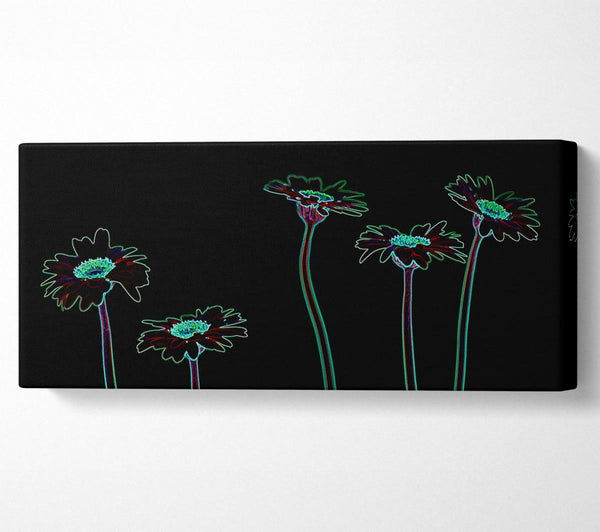 Abstraktes Neonblumenmuster 29