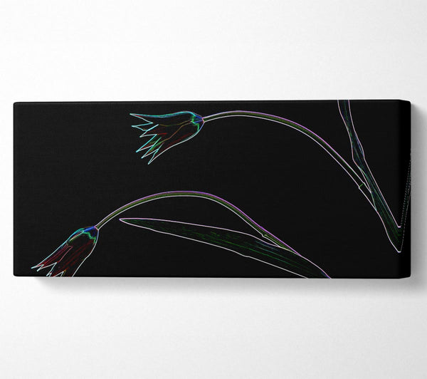 Abstraktes Neonblumenmuster 27