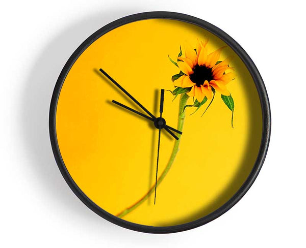 Mustard Sunflower Clock - Wallart-Direct UK