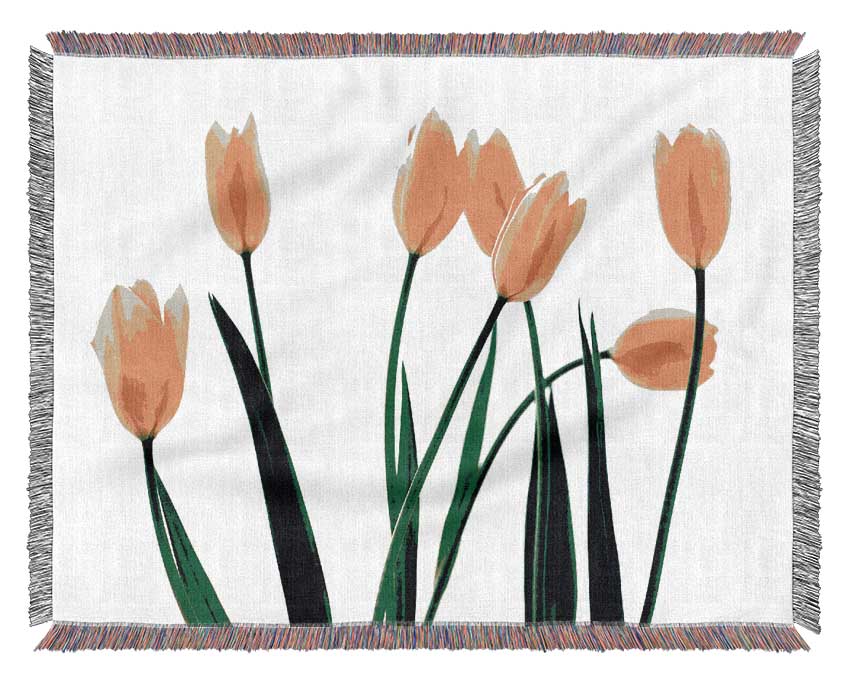 Yellow Tulip March Woven Blanket