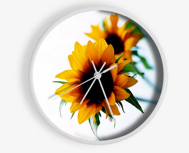Yellow Sunflower Duo Clock - Wallart-Direct UK