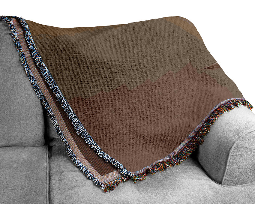 Sunflower Chocolate Woven Blanket