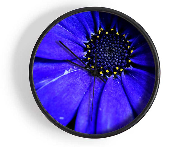Electric Blue Petals Clock - Wallart-Direct UK