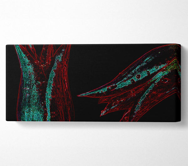 Abstraktes Neonblumenmuster 37