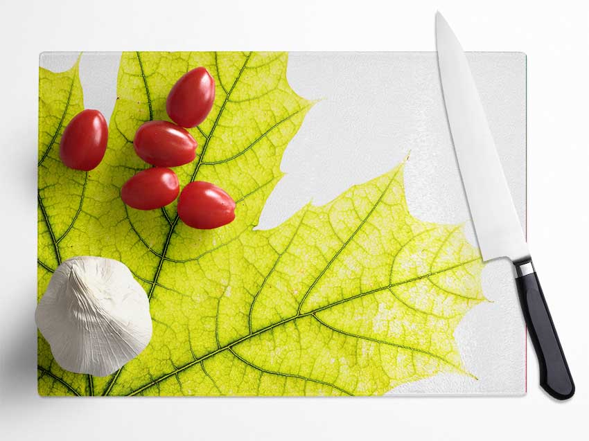Magnificent Leaf Glass Chopping Board