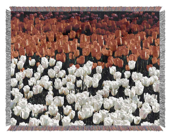 Mixed Tulip Fields Woven Blanket