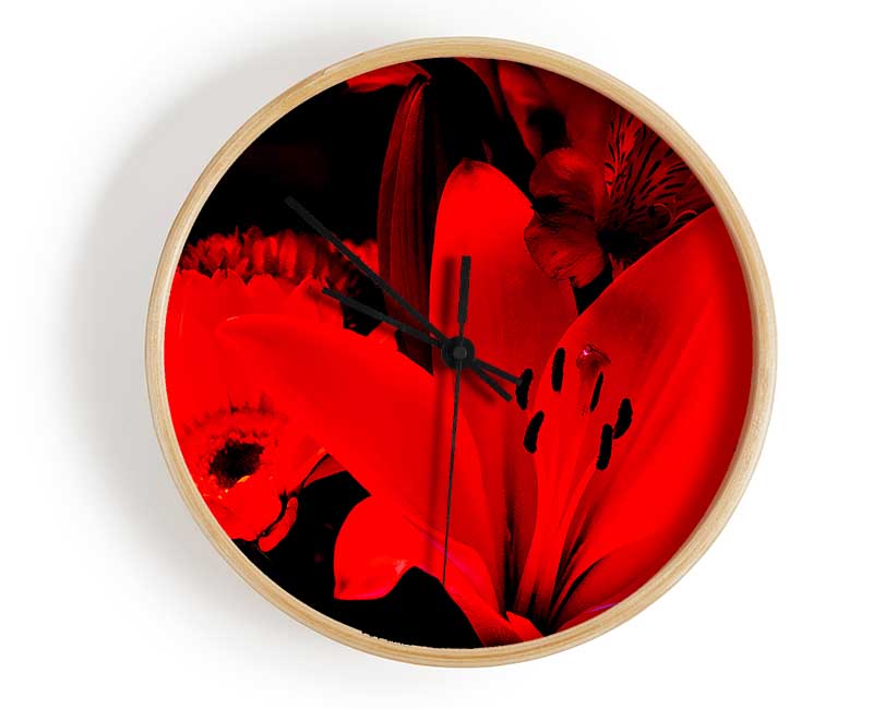 Infra Red Bloom Clock - Wallart-Direct UK