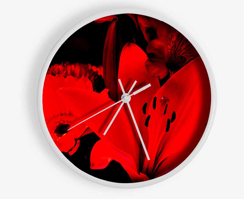 Infra Red Bloom Clock - Wallart-Direct UK