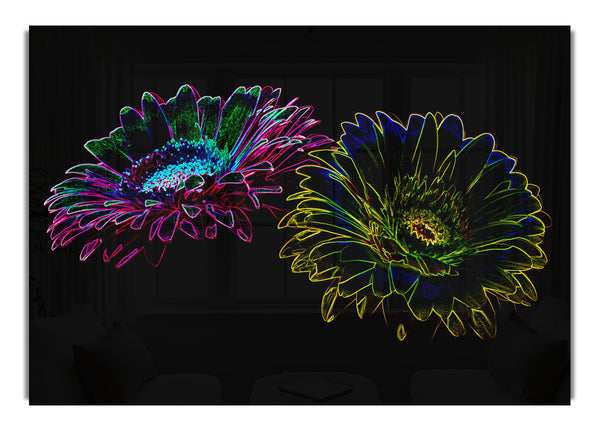 Abstarct Neon Floral 12