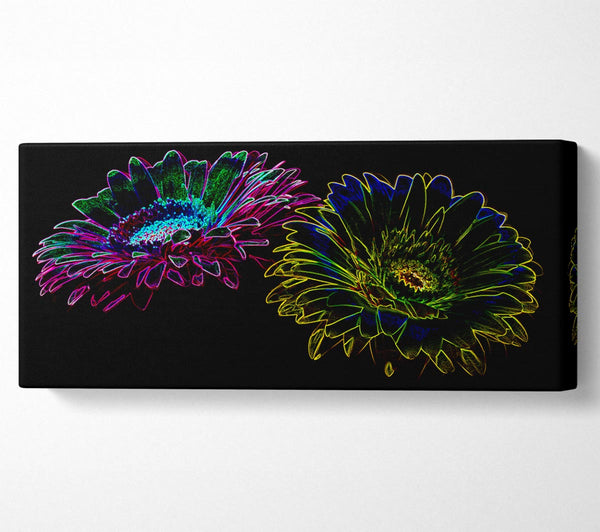 Abstraktes Neonblumenmuster 12