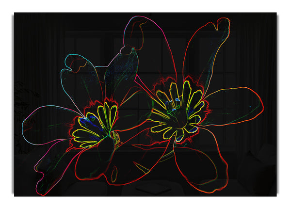 Abstarct Neon Floral 38