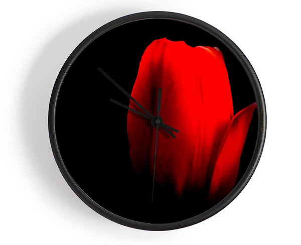 Fire Red Tulip Petal Clock - Wallart-Direct UK