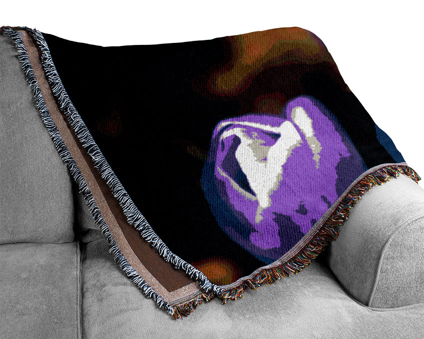 Purple Crocus Delight Woven Blanket